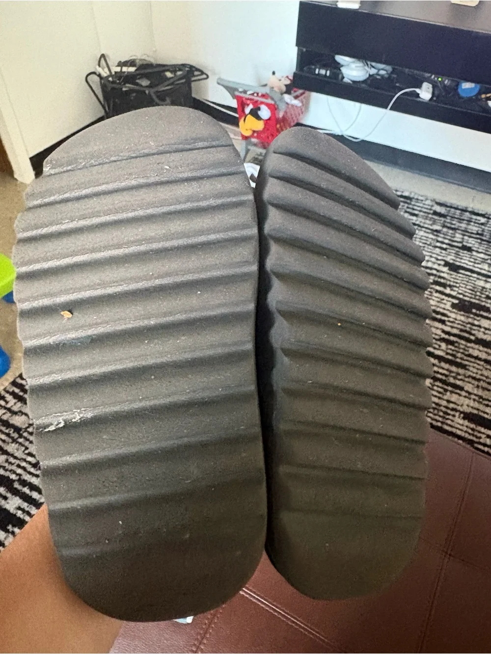 adidas Kids Black Slip-On Foam Slides